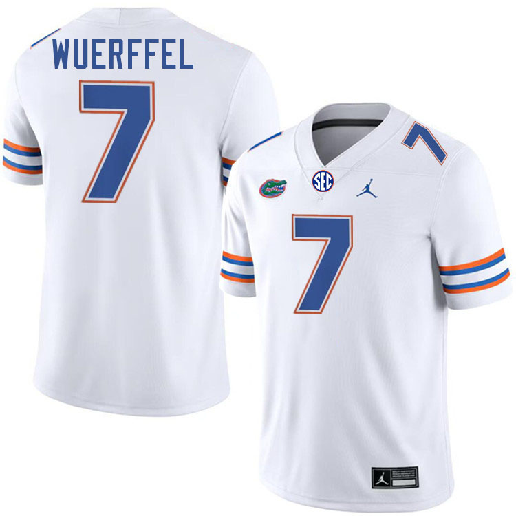 Danny Wuerffel Florida Jersey,Florida Gators #7 Danny Wuerffel Jersey Youth Uniforms-White